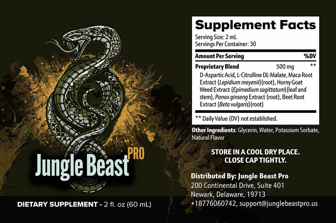 Jungle Beast Pro ingredients 